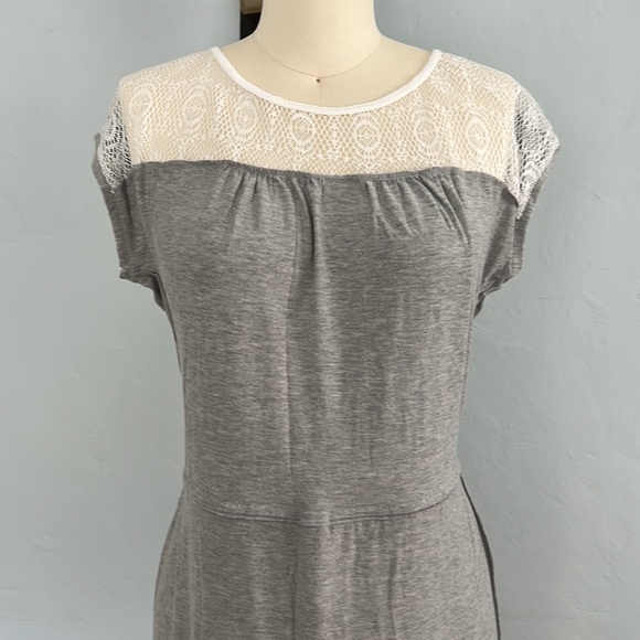 ELLA MOSS for Piperlime Jersey Lace Yoke Cowl Back Neck Maxi Dress - Small - Picture 9 of 16